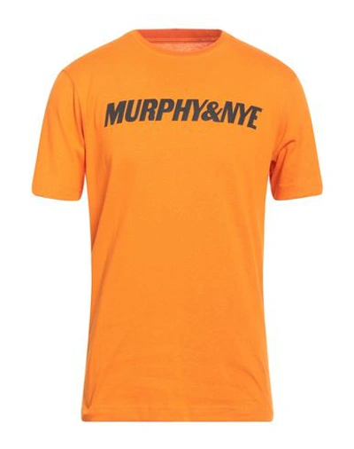 Murphy & Nye Man T-shirt Orange Size L Cotton