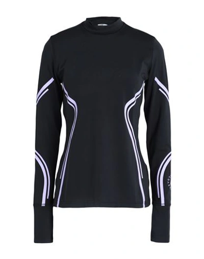 Adidas By Stella Mccartney Asmc Tpa Ls Woman Sweatshirt Black Size 8 Recycled Polyester, Recycled El