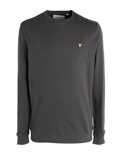 Lyle & Scott Man Sweatshirt Steel Grey Size Xxl Organic Cotton