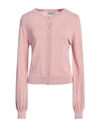 Blugirl Woman Cardigan Light Pink Size 10 Viscose, Polyamide In Pink