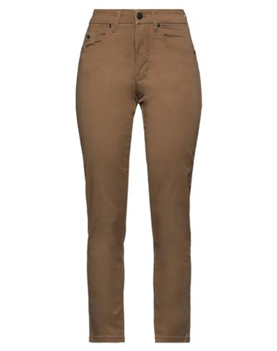 Marani Woman Pants Light Brown Size 36 Cotton, Polyester, Elastane In Beige