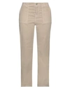 KENZO KENZO WOMAN PANTS BEIGE SIZE 12 COTTON, ELASTANE