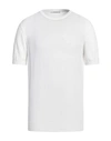 Kangra Cashmere Kangra Man Sweater White Size 42 Cotton In White