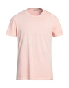 Brooksfield Man T-shirt Light Pink Size 40 Cotton