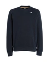 K-way K Way Medina Cotton Blend Crewneck Sweatshirt In Blue
