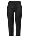 Dondup Woman Pants Black Size 28 Linen, Cotton, Elastane