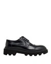 8 By Yoox Polished Leather Lace-up Man Lace-up Shoes Black Size 13 Calfskin In Black