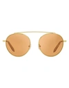 Victoria Beckham Oval Vbs137 Sunglasses Woman Sunglasses Brown Size 54 Metal, Aceta