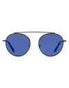Victoria Beckham Oval Vbs137 Sunglasses Woman Sunglasses Blue Size 54 Metal, Acetat