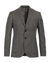 Straf Man Suit Jacket Grey Size 46 Virgin Wool