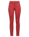 Dondup Woman Pants Brick Red Size 29 Viscose, Polyamide, Elastane