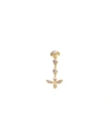 Kurshuni Bee Princesingle Earring Woman Single Earring Gold Size - 925/1000 Silver, Cubic Zirconia In Gold