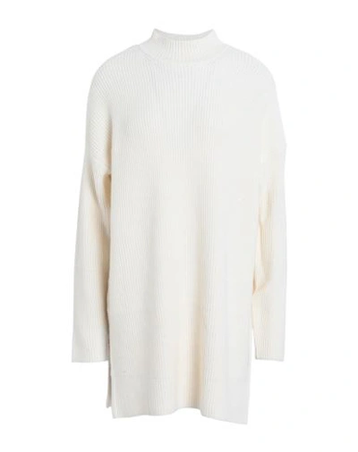 Only Woman Turtleneck Cream Size Xl Viscose, Nylon, Polyester In White