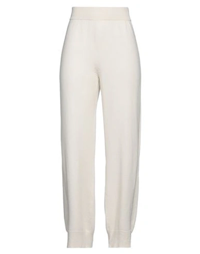 Barrie Woman Pants Off White Size S Cashmere