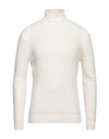 Kangra Man Turtleneck Cream Size 44 Wool, Silk, Cashmere In White