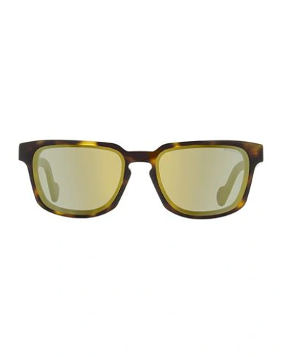 Moncler Rectangular Ml0171 Sunglasses Man Sunglasses Brown Size 58 Acetate
