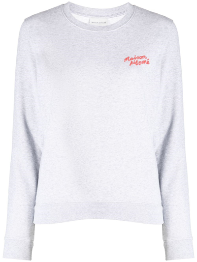 Maison Kitsuné Felpa Logo In Grey