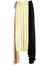 Victoria Beckham Pleated Panel Midi Skirt In Black