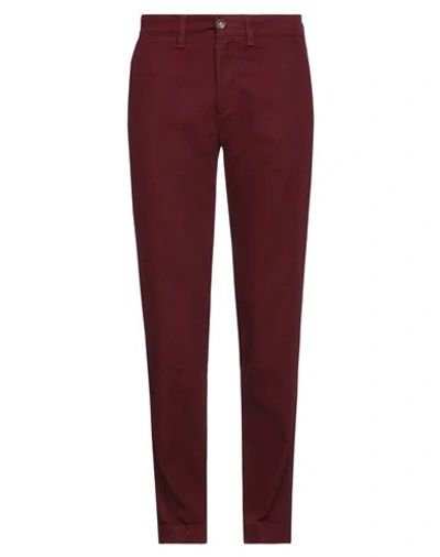 Harmont & Blaine Man Pants Burgundy Size 40 Cotton, Elastane In Red