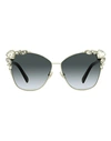 Jimmy Choo 25th Anniversary Kyla Sunglasses Woman Sunglasses Black Size 61 Stainless Stee