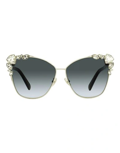 Jimmy Choo 25th Anniversary Kyla Sunglasses Woman Sunglasses Black Size 61 Stainless Stee In Black