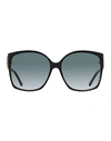 Jimmy Choo Square Noemi Sunglasses Woman Sunglasses Black Size 61 Acetate