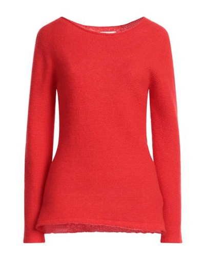 Diana Gallesi Woman Sweater Red Size M Wool, Silk, Cashmere