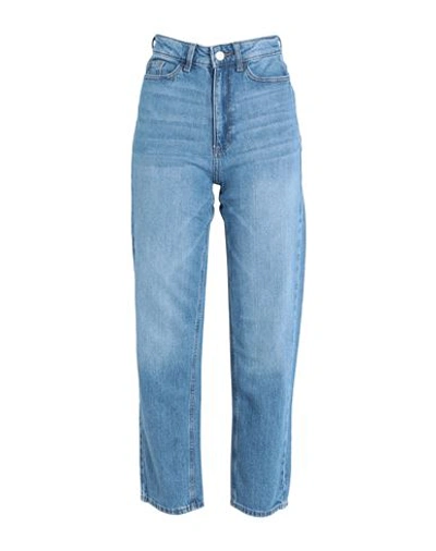 Vila Woman Jeans Blue Size 10 Cotton, Elastane