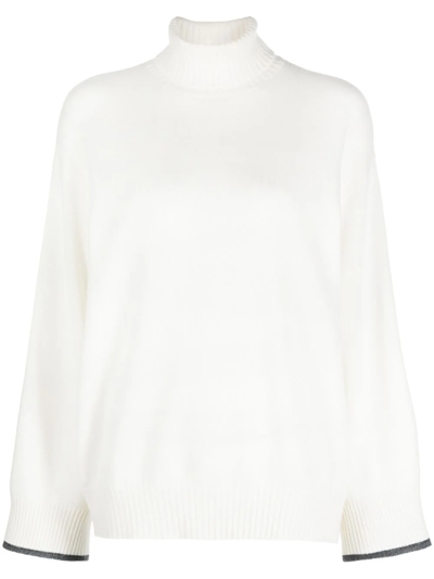 Brunello Cucinelli Turtleneck Sweater In White