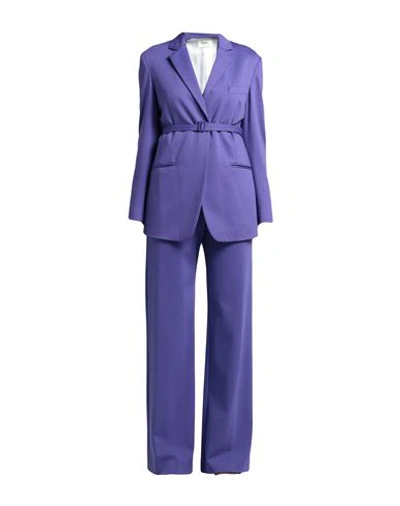 Suoli Woman Suit Light Purple Size 8 Viscose, Polyamide, Elastane