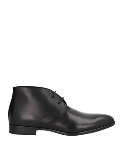 Doucal's Man Ankle Boots Black Size 10 Calfskin In Black