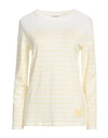 Max Mara Woman T-shirt White Size L Cotton In Off White