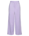 Palm Angels Woman Pants Lilac Size 8 Polyester, Polyethylene In Purple