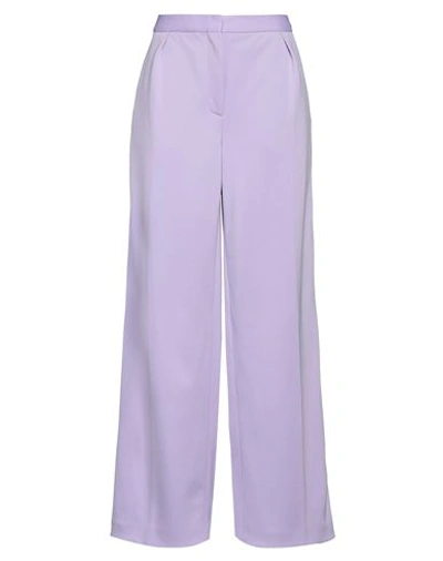 Palm Angels Woman Pants Lilac Size 8 Polyester, Polyethylene In Purple