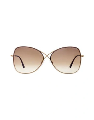 Tom Ford Butterfly Tf250 Colette Sunglasses Woman Sunglasses Gold Size 63 Metal