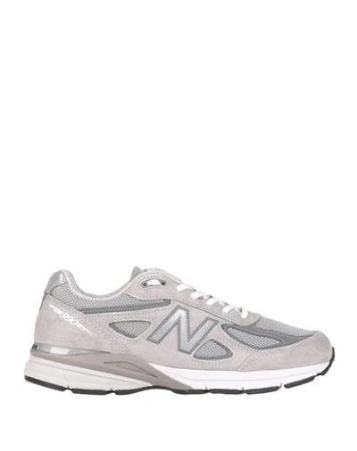 New Balance 990 Man Sneakers Grey Size 9 Soft Leather, Textile Fibers