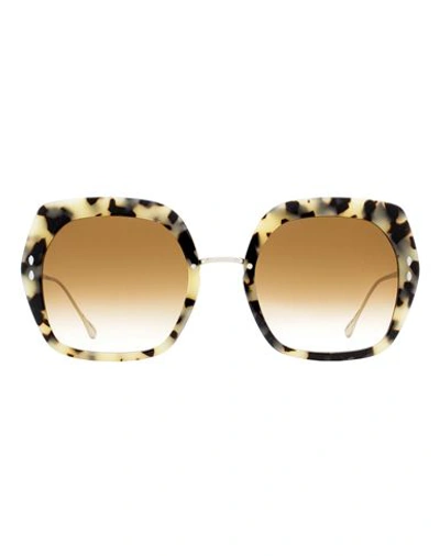 Isabel Marant Square Im0085s Sunglasses Woman Sunglasses Brown Size 55 Acetate, Metal
