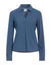 Caliban Woman Blouse Slate Blue Size 10 Polyamide, Elastane