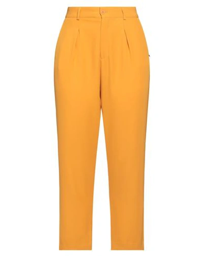 Ottod'ame Woman Pants Orange Size 4 Polyester, Elastane