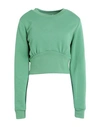 Only Woman Sweatshirt Light Green Size Xl Polyester, Cotton
