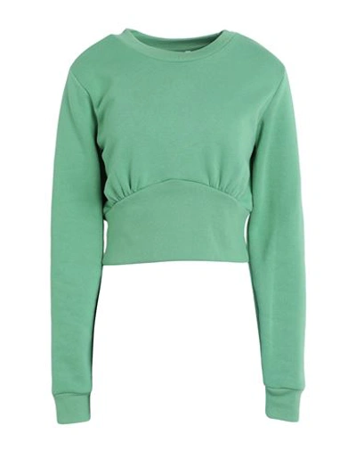 Only Woman Sweatshirt Light Green Size Xl Polyester, Cotton