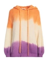120% Lino Woman Sweater Orange Size L Mohair Wool, Polyamide, Wool