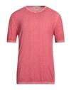Gabardine Man Sweater Fuchsia Size Xxl Cotton In Pink