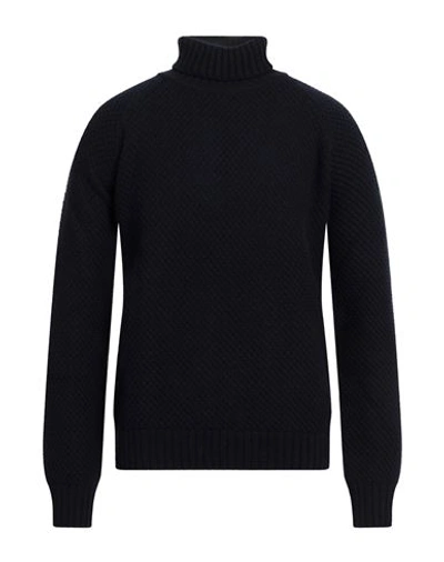 Homeward Clothes Man Turtleneck Midnight Blue Size Xl Lambswool, Nylon