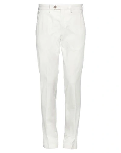 Michael Coal Man Pants Ivory Size 35 Cotton, Elastane In White