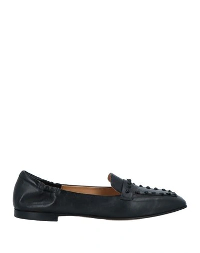 Pomme D'or Woman Loafers Black Size 8 Soft Leather In Black