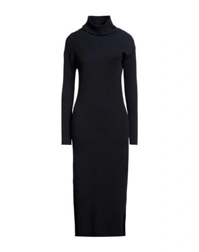 's Max Mara Woman Midi Dress Midnight Blue Size L Virgin Wool, Polyester