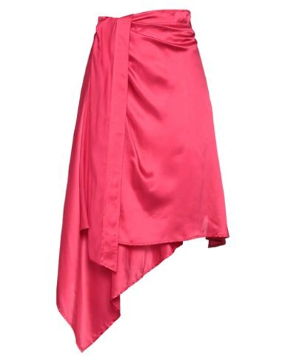 Jw Anderson Woman Mini Skirt Fuchsia Size 8 Viscose In Pink