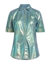 Love Moschino Woman Denim Shirt Blue Size 4 Cotton In Blue