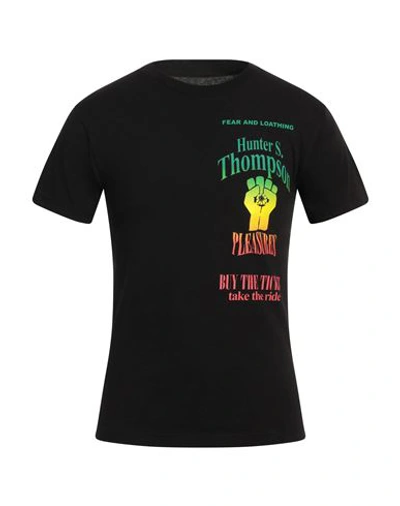 Pleasures Man T-shirt Black Size S Cotton